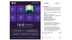 Social post on the crossover between ADHD and Autism