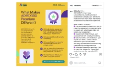 Social post promoting ADHD360 Premium