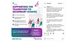 Social post on supporting the transition to secondary school