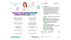 Social post on what undiagnosed ADHD can look like in adults